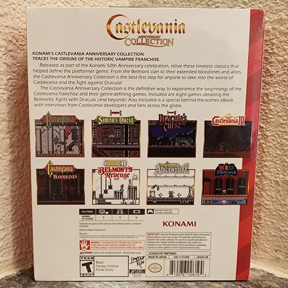 Game - Castlevania: Anniversary Collection [Bloodlines Ed.] (NEW) - Switch - LRG